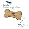 Load image into Gallery viewer, Tall Tails Natural Leather & Wool Bone Toy