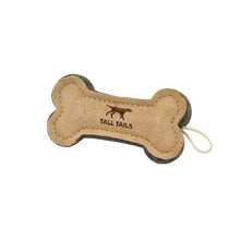 Load image into Gallery viewer, Tall Tails Natural Leather & Wool Bone Toy