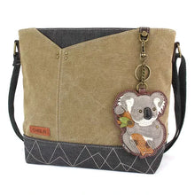 Load image into Gallery viewer, Chala Prism Crossbody with Koala Key Fob/Coin Purse - Grey