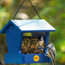 Load image into Gallery viewer, Small Hopper Feeder in Blue Recycled Plastic