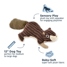 Load image into Gallery viewer, Tall Tails Plush Squirrel Squeaker Toy