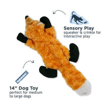 Load image into Gallery viewer, Tall Tails Plush Stuffless Fox Squeaker Toy - 16"