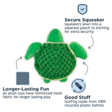 Load image into Gallery viewer, Tall Tails Baby Turtle with Squeaker Dog Toy