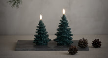 Load image into Gallery viewer, LED Candle Christmas Tree, Olive Green, Smooth, 2.5" x 4.7"