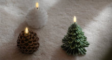 Load image into Gallery viewer, LED Candle Christmas Tree, Olive Green, Smooth, 2.5" x 4.7"