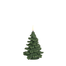 Load image into Gallery viewer, LED Candle Christmas Tree, Olive Green, Smooth, 2.5" x 4.7"