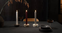Load image into Gallery viewer, Marble Base Candleholder, Black, 3.9" x 1.4"
