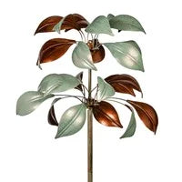 Load image into Gallery viewer, VivaStyle Wind Spinner, Verdigris & Copper Leaf, 96"H