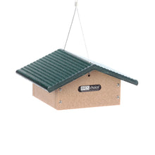 Load image into Gallery viewer, Suet Feeder Upside Down for Single Cake in Taupe & Green Recycled Plastic