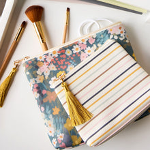 Load image into Gallery viewer, Floral &amp; Stripe Pouch Set
