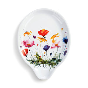 DEMDACO Wildflowers Oval Spoon Rest - 4.5x6in