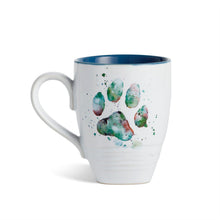 Load image into Gallery viewer, Teal Paw Print Mug
