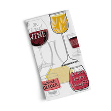 Load image into Gallery viewer, Wine Time 100% Cotton Kitchen Tea Towel

