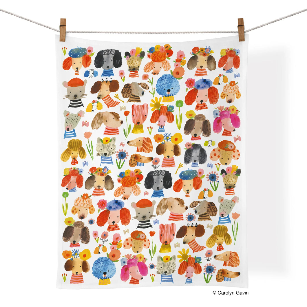 Dog Eared 100% Cotton Tea Towel