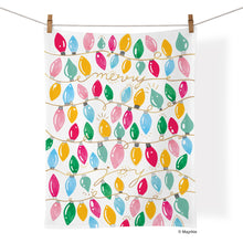 Load image into Gallery viewer, Merry Joy Lights 100% Cotton Tea Towel
