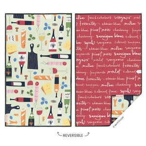 Wine & Cheese Please Microfiber Towel