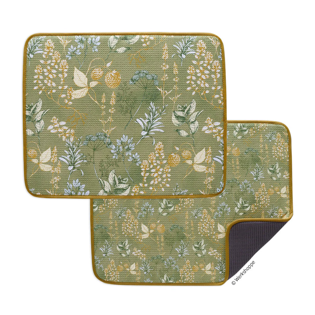 Kitchen Herbs Dish Drying Mats