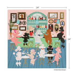 Poodle Martini Lounge - Square 1000 Piece Puzzle