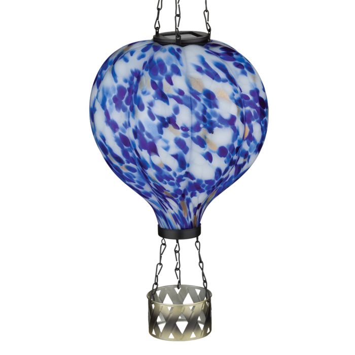 Murano Hot Air Balloon Solar Lantern - Blue