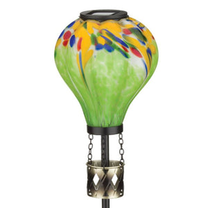 Murano Hot Air Balloon Solar Stake - Yellow