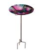 Birdbath/Feeder Stake - Swirl Purple
