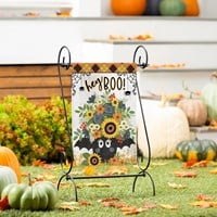 Hey Boo Moire Garden Flag