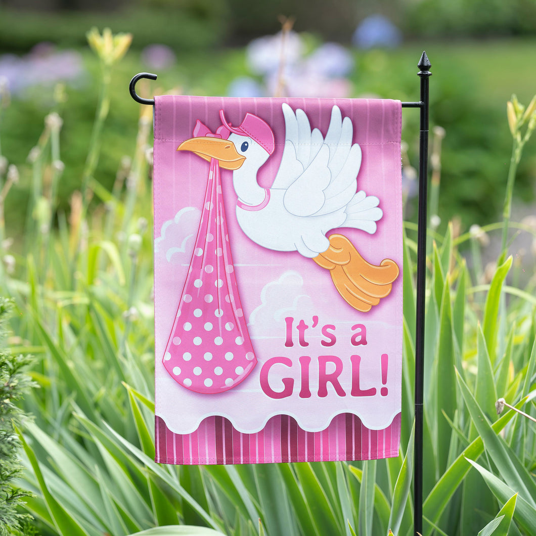 Stork with Special Delivery Girl