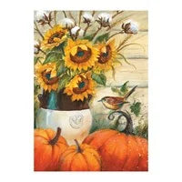 Cotton & Sunflowers Suede Garden Flag