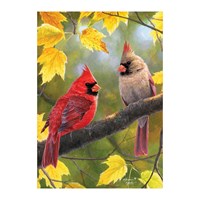 Fall Couple Suede Garden Flag