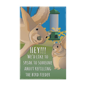 Squirrel Feeder Garden Flag