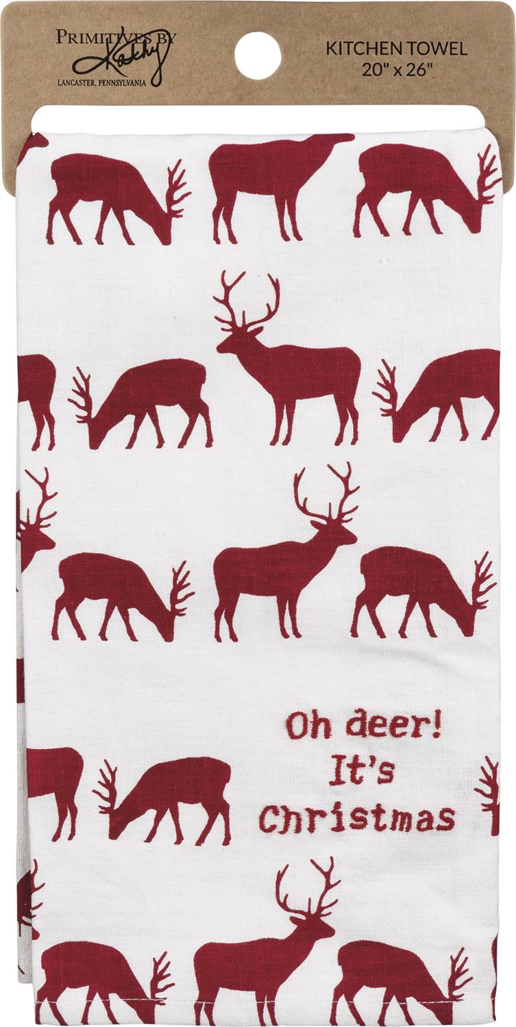 Oh Deer It's Christmas Kitchen Towel