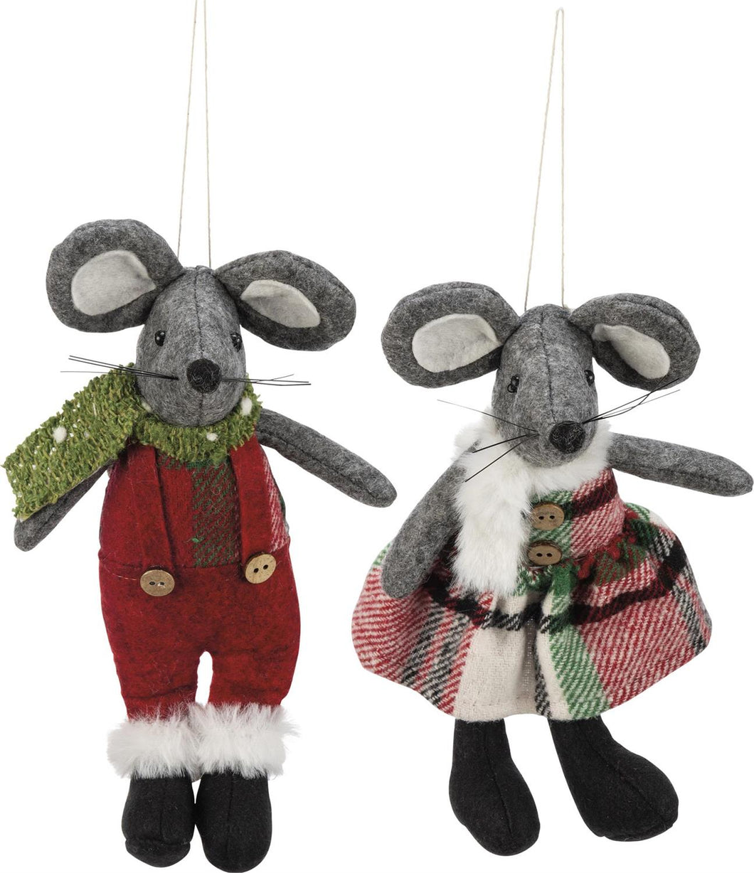Mouse Couple Ornament - Individual