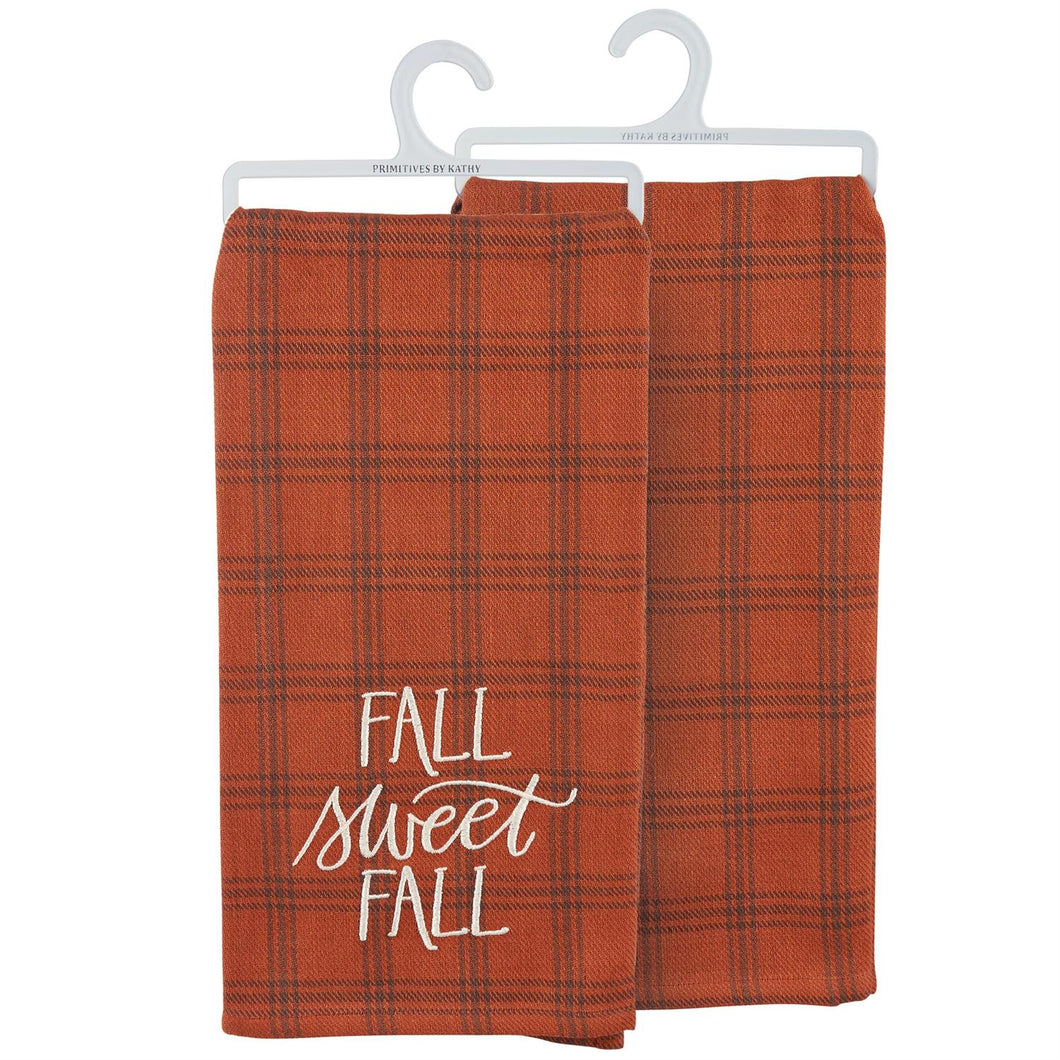 Fall Sweet Fall Plaid Kitchen Towel