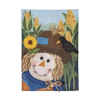 Scarecrow and Friend Applique Garden Flags
