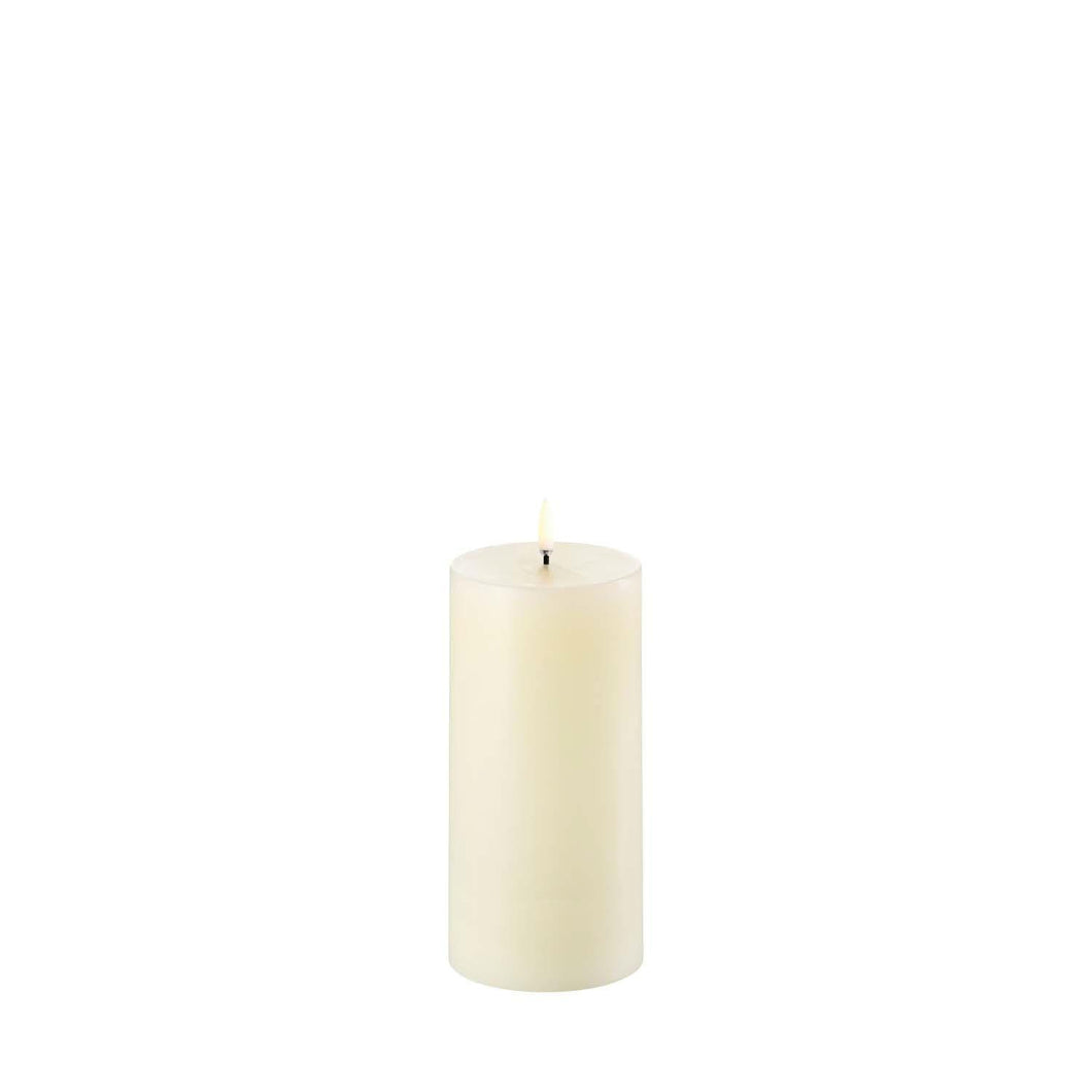 LED Pillar Candle, Ivory, Smooth, 3 x 6