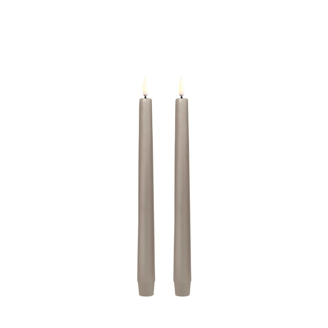 LED Taper Candle, Sandstone, Smooth