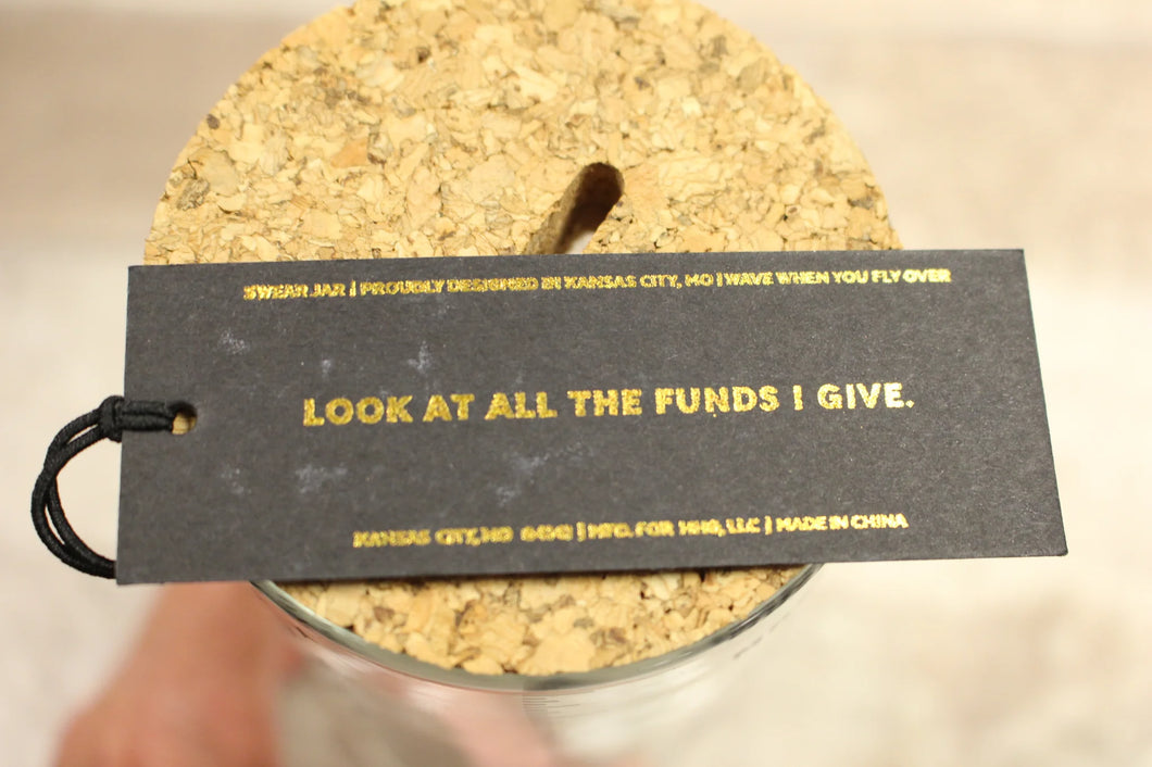 Totally Worth It  Glass Swear Jar - Coin Bank