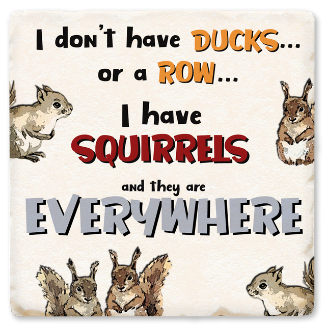 I Don't Have Ducks Or A Row Ceramic Coaster