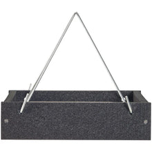Load image into Gallery viewer, Small Hanging Tray Bird Feeder in Black Recycled Plastic
