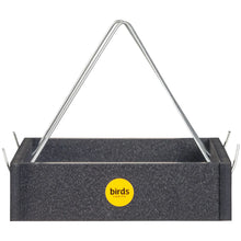 Load image into Gallery viewer, Small Hanging Tray Bird Feeder in Black Recycled Plastic
