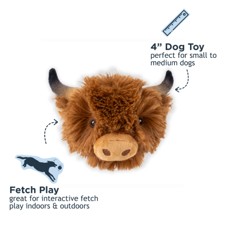 Tall Tails Highland Cow 2 in 1 Ball 4