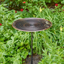Load image into Gallery viewer, 20&quot; Copper Ripple Bird Bath w/Stand
