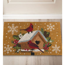 Load image into Gallery viewer, Doormat Coir - Cardinal Birdhouse
