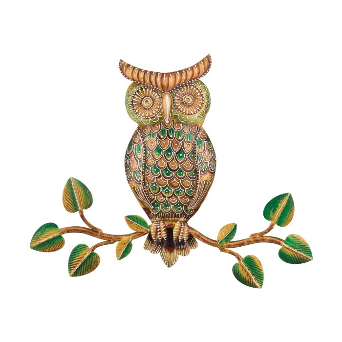 Henna Owl Wall Decor - Auburn