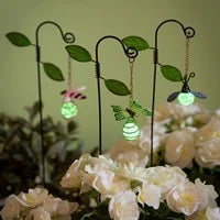Glow in the Dark Garden Friends Plant Pick, Pollinator Garden Stake