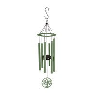 27" Laser Cut Metal Tree, Hand Tuned Wind Chime, Scale "C"