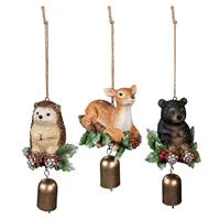 Woodland Storybook Garden Bell, Resin Forest Animal Bell