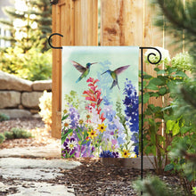 Load image into Gallery viewer, Spring Hummingbirds Garden Flag
