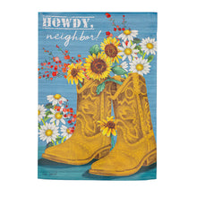 Load image into Gallery viewer, Western Boots Suede Garden Flag
