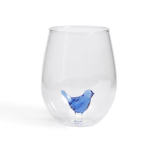 Load image into Gallery viewer, Bluebird Wine Glass
